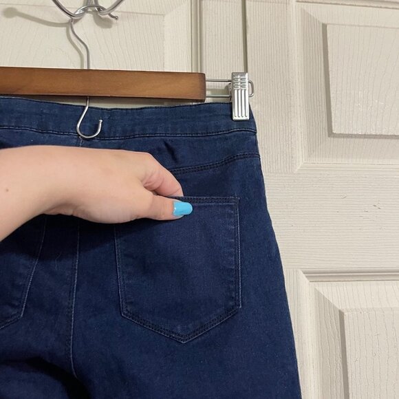 Forever 21 Womens Dark Stretch Mid Rise Jegging Stretch Skinny Jeans Size 25 - Picture 4 of 6